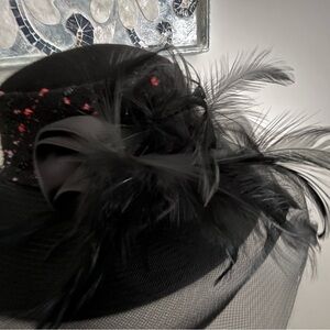 Donna Vinci vintage black feathered hat